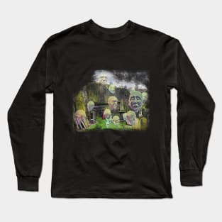 Cemetary Ghosts Long Sleeve T-Shirt